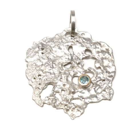 Anhänger "Snow Flake Flower", mit blauem Zirkon