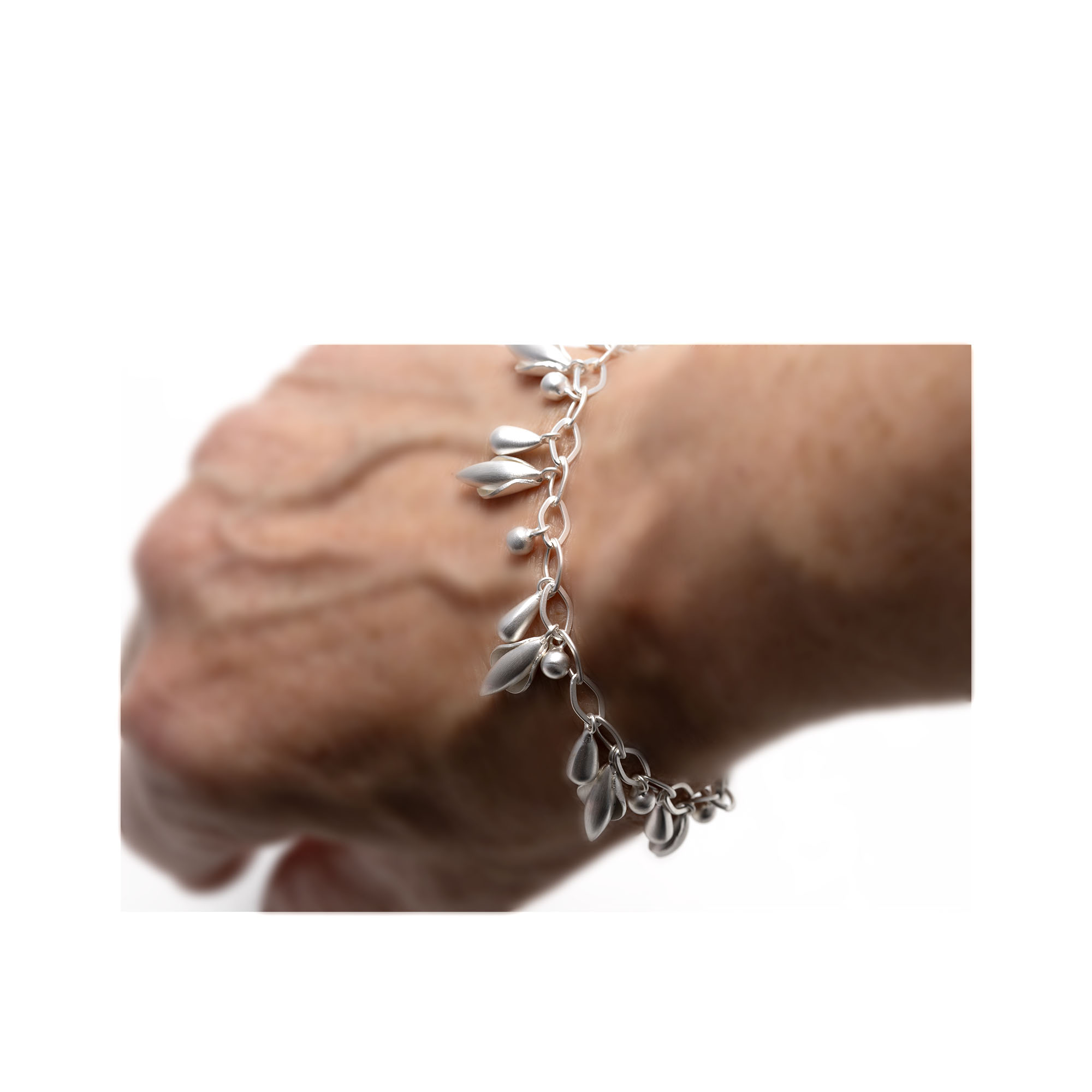 Silberarmband "Blüte"