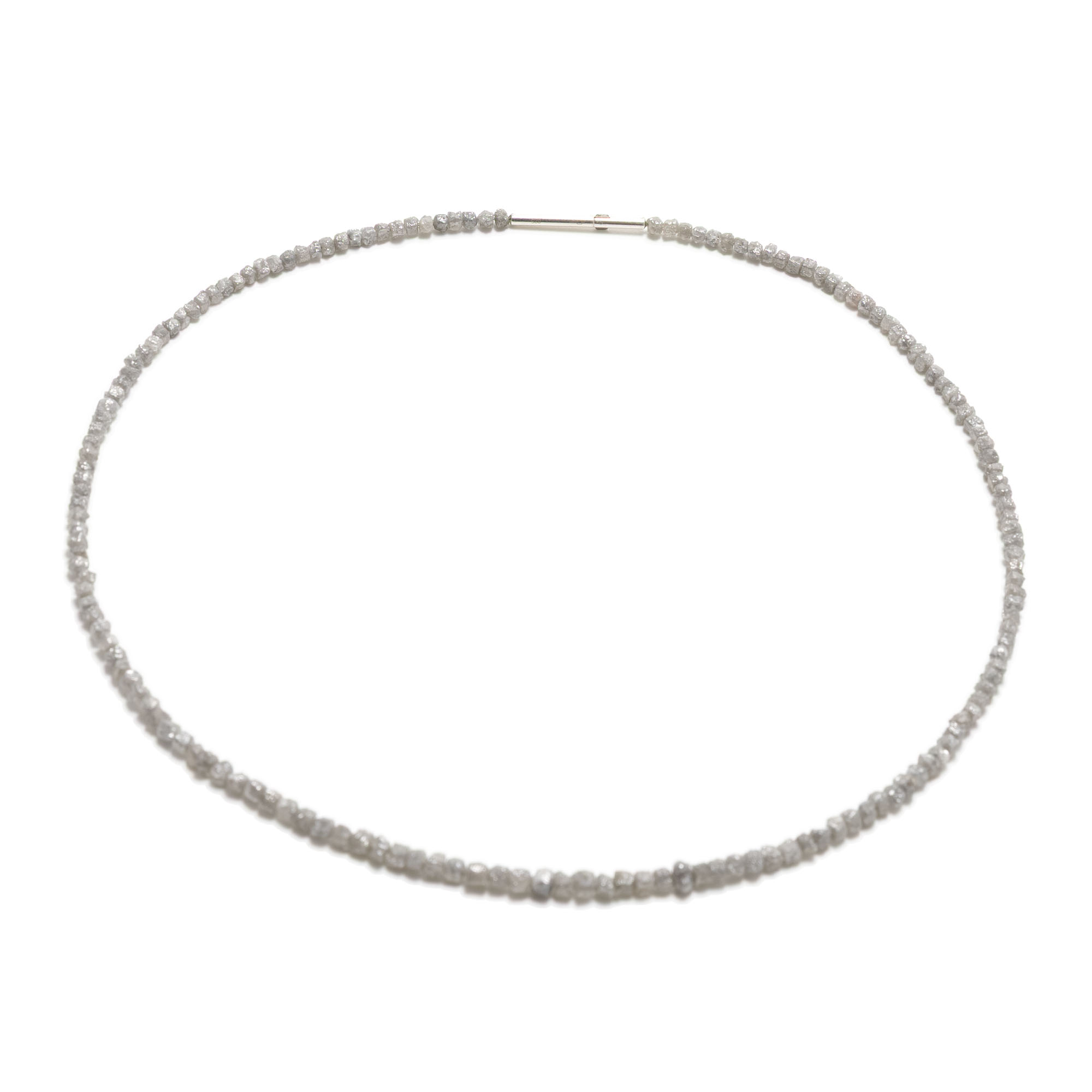 Platingraue Rohdiamantkette