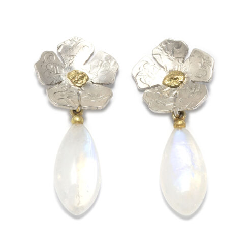 Ohrstecker "Grandes Fleurs", mit abnehmbaren Einhängern