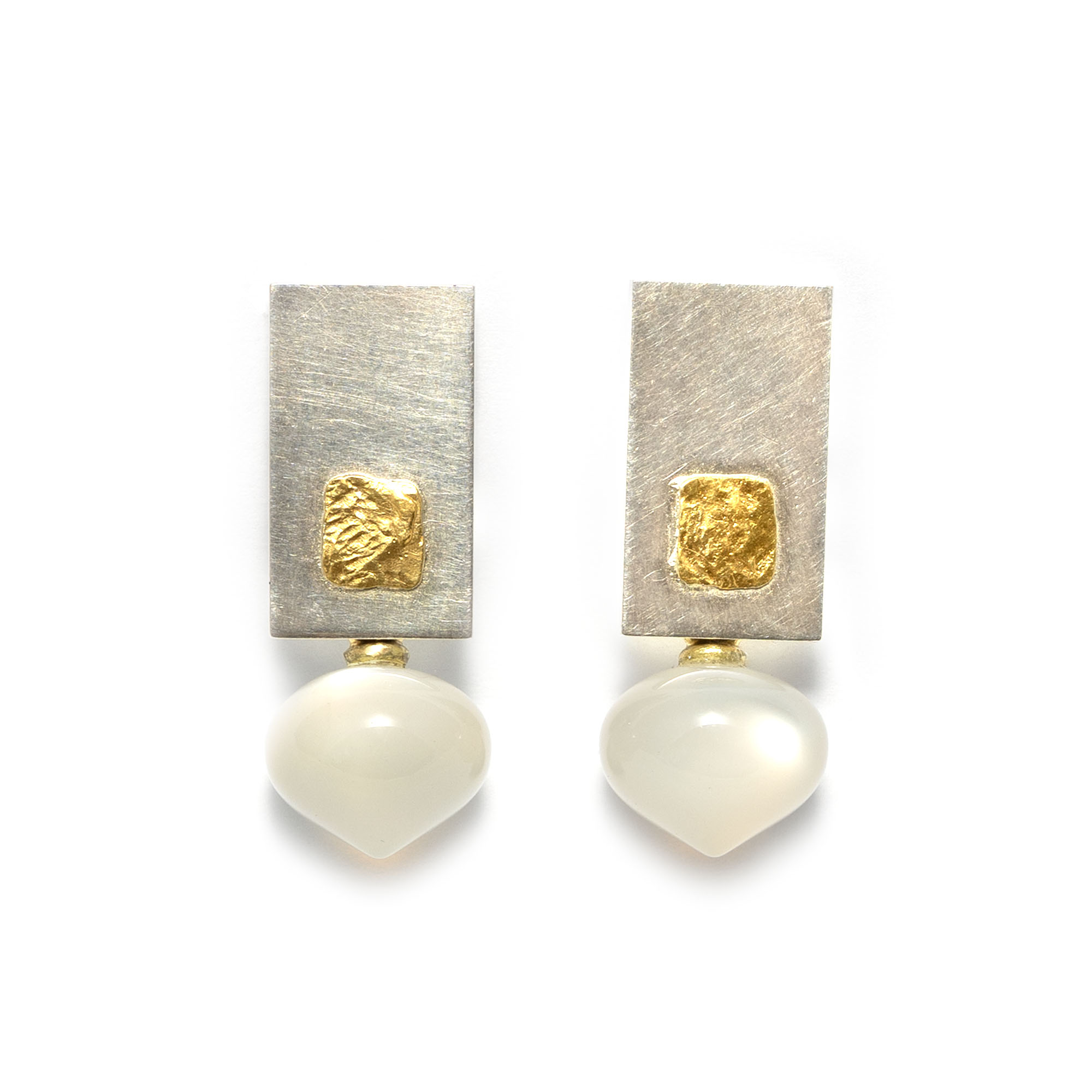 Ohrstecker "Mondphase", mit abnehmbaren Einhängern