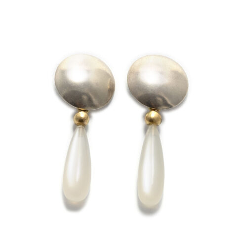 Ohrstecker "Mondtropfen", mit abnehmbaren Einhängern