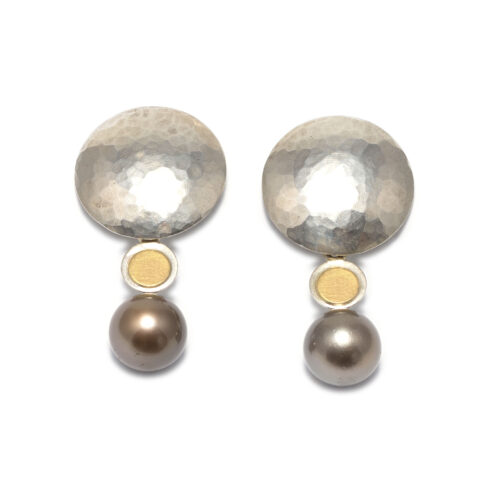 Ohrstecker, rund, mit abnehmbaren Einhängern