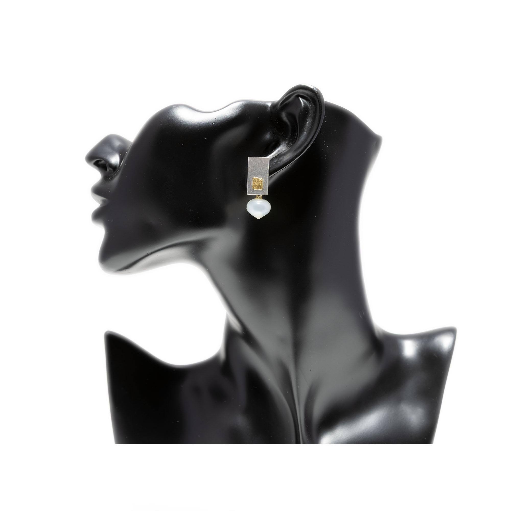 Ohrstecker "Mondphase", mit abnehmbaren Einhängern